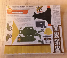 Collection SHELL BERRE Ailes d'autrefois n°1  planche avion a assembler 1959