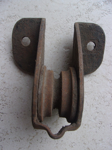 Ancienne poulie fer forgé - ,