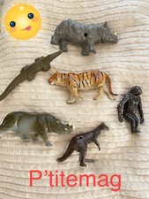 Lot Anciennes Figurines Plomb Creux Et Plastique animaux 60’ 70’ ?