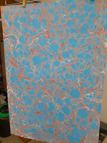 Papier marbré cuve de - papier, à
