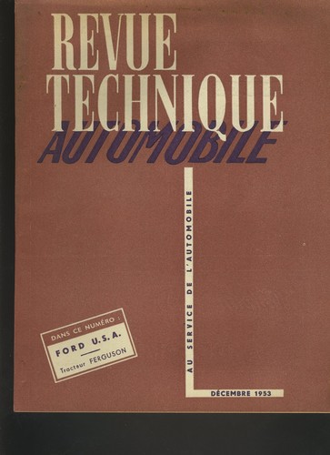 Revue technique automobile - technique,
