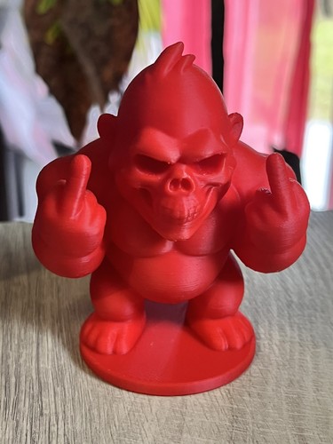 Figurine gorille skull rouge - figurine,