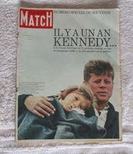 PARIS MATCH N°815 21 NOVEMBRE 1964 IL Y A UN AN KENNEDY...