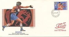 XXIV OLYMPIAD THE WORLD'S SALUTE TO THE OLYMPICS / BOXE / BOXING / SWAZILAND