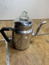 N. 7 Ancienne Cafetière alu deco vintage 2 Litres  En Cuivre Chromée