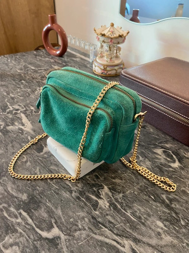 Sac bandoulière cuir vert - sac,