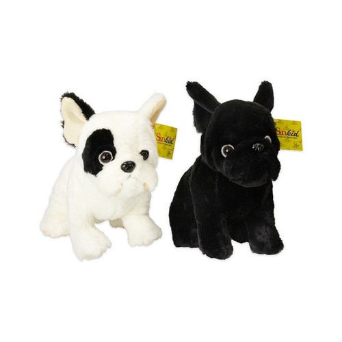 Peluche bouledogue noir ou - noir,