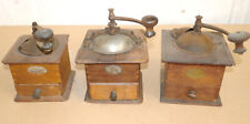 Lot de 3 MOULINS  à CAFE ANCIENS à RESTAURER-RENOVER, PEUGEOT et JAPY (n° 1)