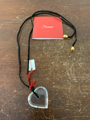 Collier cœur clair cristal - en,
