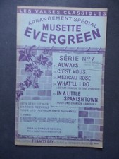 album partition EVERGREEN série n° 7 musette accordéon violon guitare saxo alto