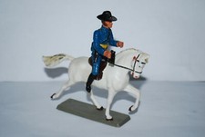 STARLUX CAVALIER OFFICIER NORDISTE BLEU MARINE A CHEVAL ET JUMELLE