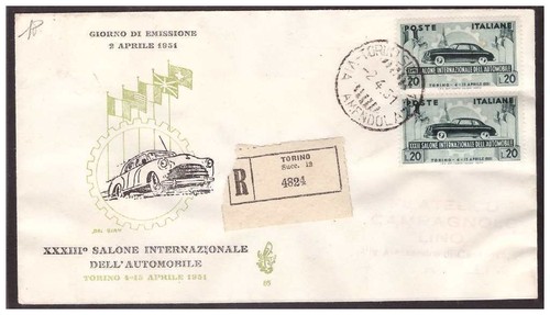 Fdc venetia club 1951 salon - fdc,