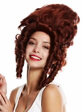 Perruque Femme Théâtre Cosplay Baroque Marie Antoinette Comtesse Noble Rouge