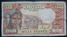 AFRIQUE - Billet 1000 francs de Djibouti Non daté