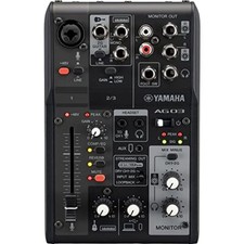 YAMAHA AG03MK2 B Noir 3ch Live Streaming Mixer USB Audio Interface Neuf