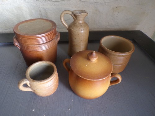 Pots grès anciens mini - pots,