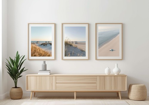 Triptyque plage scandinave - a4,