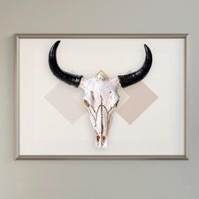 Statue de squelette de tête