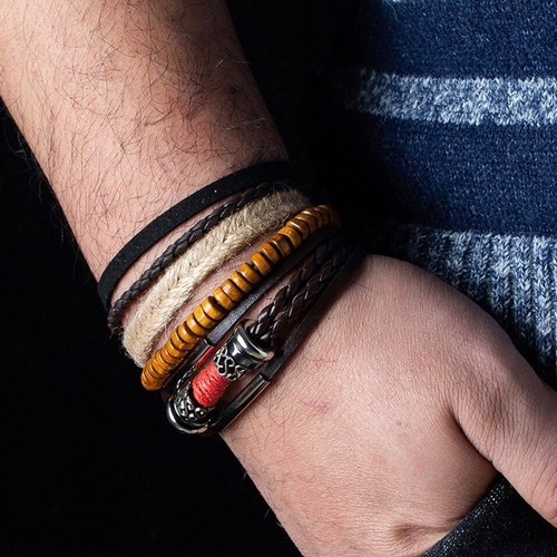 Ensemble bracelets homme - 4,