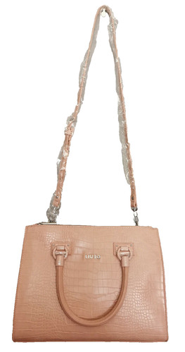 Sac simili cuir rose effet
