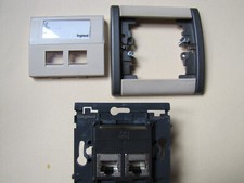 Legrand 84344 85884 85130 - Double RJ45 cat 6A Sagane Beluga Bronze