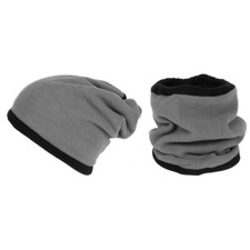 Bonnet Tube Snood Gris Polaire