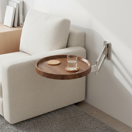 Table ronde pliante compact - table,