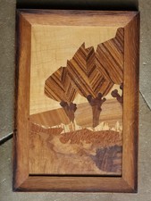 Thiam Marqueterie Art Deco Panneau Bois Nancy