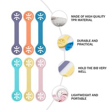  6pcs pinces à bavette pour