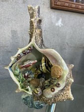 lampe veilleuse ceramique de Monaco signée Kerina forme coquillage