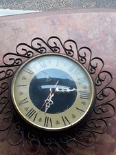 Horloge Murale Vintage Jaz Transistor Fer Forgé France Déco Occasion