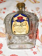 JOLIE BOUTEILLE PUBLICITAIRE VIDE DE WHISKY CROWN ROYAL 70 cl PARFAIT ETAT
