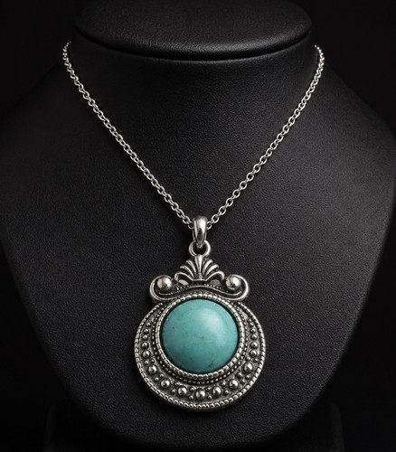 Collier turquoise vintage - collier,