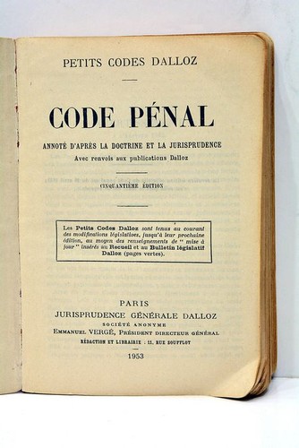Dalloz code pénal - dalloz,