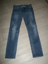 Jean LIU JO bleu moyen destroy déchirures taille 40 TBE