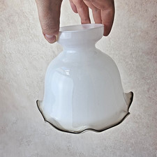 Globe Tulipe Ancien Opaline