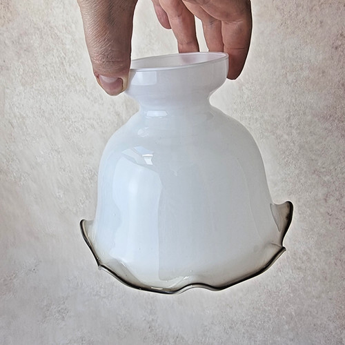 Globe tulipe ancien opaline - globe,