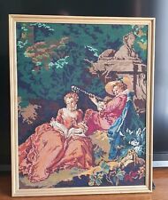 Tableau Canevas point de croix Wiehler gobelin Concert in park