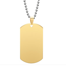 Collier Acier PVD GOLD Plaque
