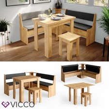 Ensemble table et bancs en angle Vicco Roman, banc de cuisine, banc en angle
