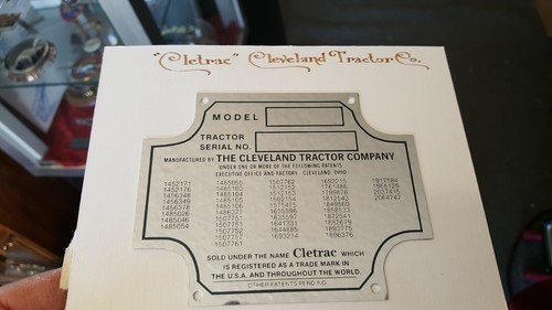 Plaque données tracteur - plaque, de