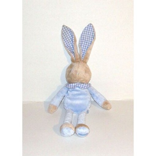Doudou lapin bleu gris - doudou,