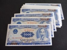SPLENDIDE BILLET - 5000 DONG  1991 VIET NAM  N° SUIVANT NEUF ! ACHAT UNITÉ