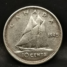 10 CENTS 1945 ARGENT 800‰