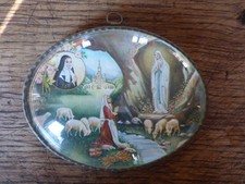 CADRE OVALE VERRE BOMBÉ