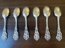 6 cuillers à moka argent 800