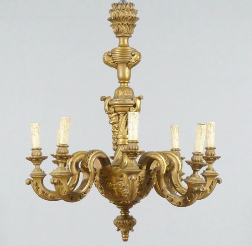 Grand lustre italien bois - grand, en