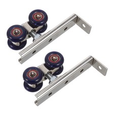  1 jeu de poulies pour porte coulissante de placard – roue de guidage à 4 roues