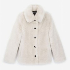Veste en fausse fourrure blanc