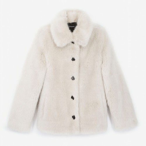 Veste fausse fourrure blanc - en,